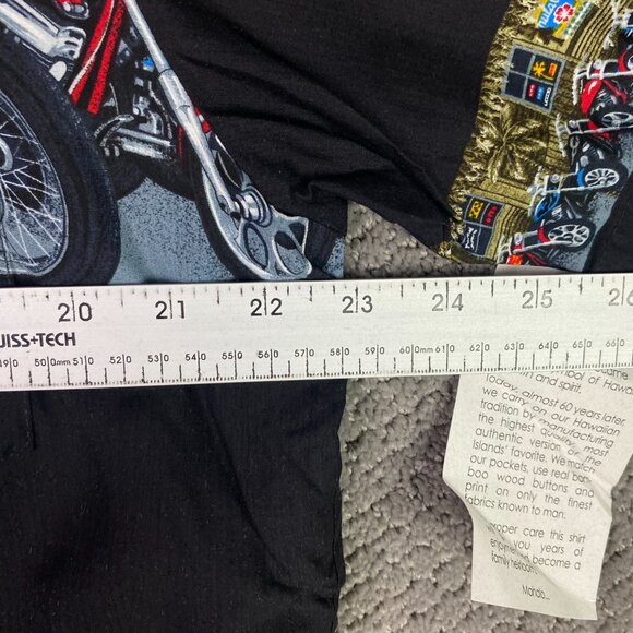 NWT Vintage Paradise Found Hawaiian Shirt Men's Medium Rayon Motorcycle Tavern - Picture 8 of 9